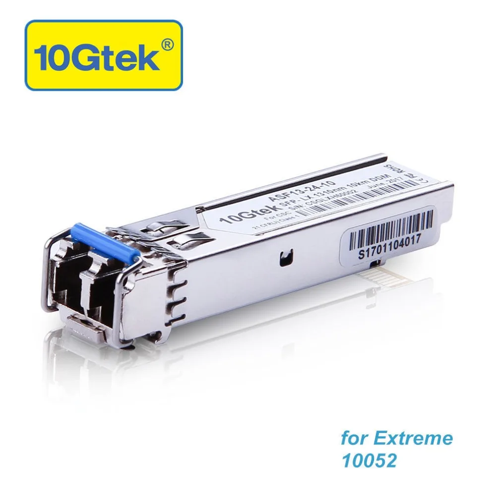

1.25Gb 10KM Gigabit SFP LC Single-Mode Transceiver, 1000BASE-LX Mini-GBIC Module for Extreme 10052H,1310nm, DDM