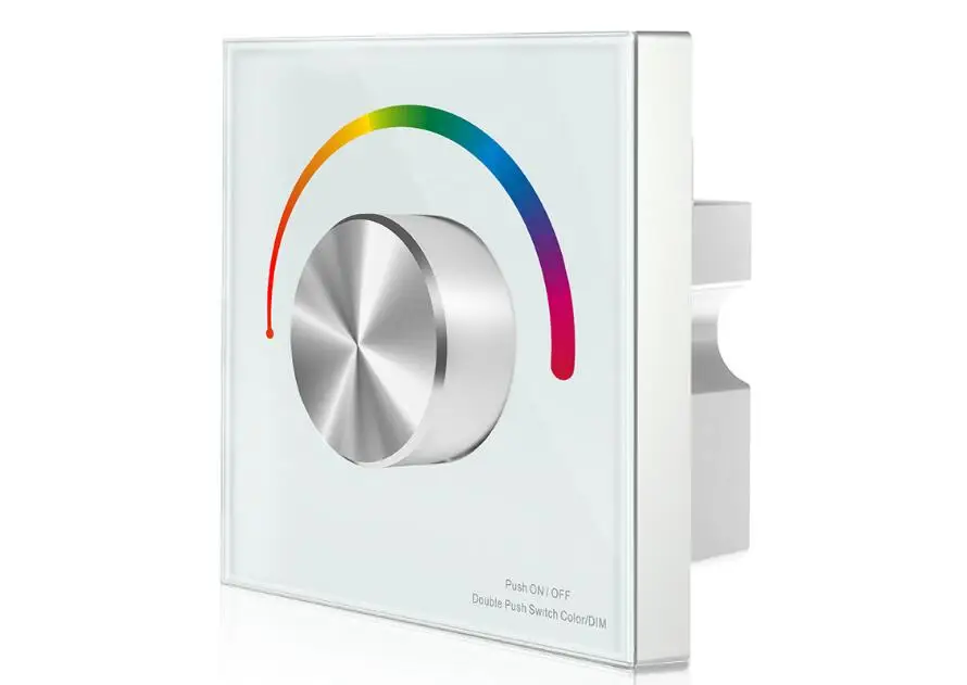 

4A*3CH DC12-24V Dimming Controller Wall mounted rotary RGB panel remote control dimmer PWM constant voltage LED Dimmer T3-K