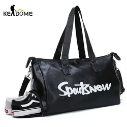 Женская сумка для спортзала из искусственной кожи, сумка для фитнеса и путешествий, сумка для обуви, сумка для тренировок на плечо, Gymtas Sac De