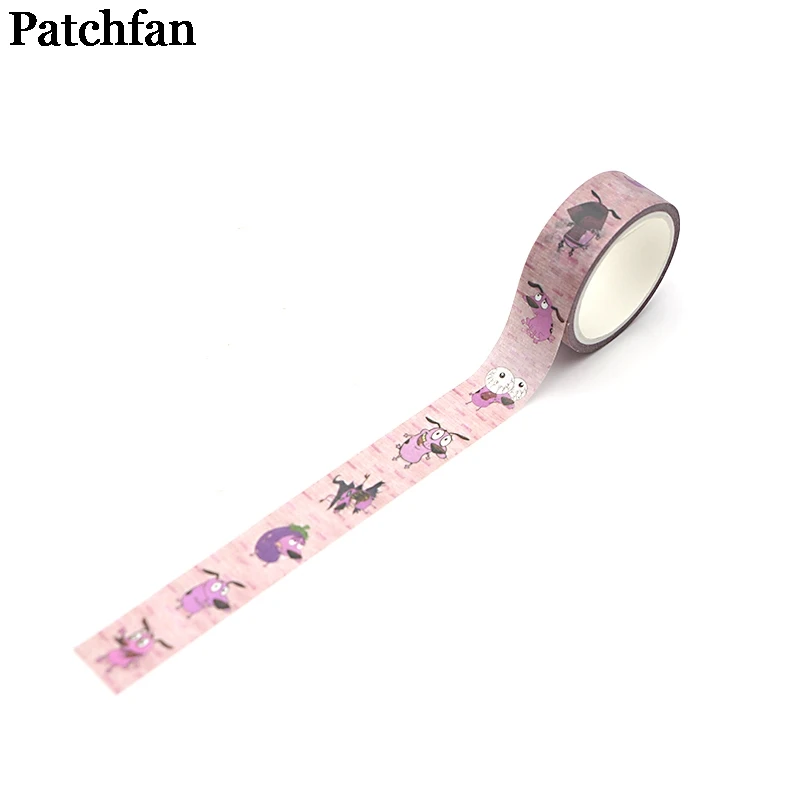 

Patchfan COURAGE The Cowardly Dog book funny DIY Scrapbooking kids Adhesive washi Masking Tape Printed Pattern stickers A2082
