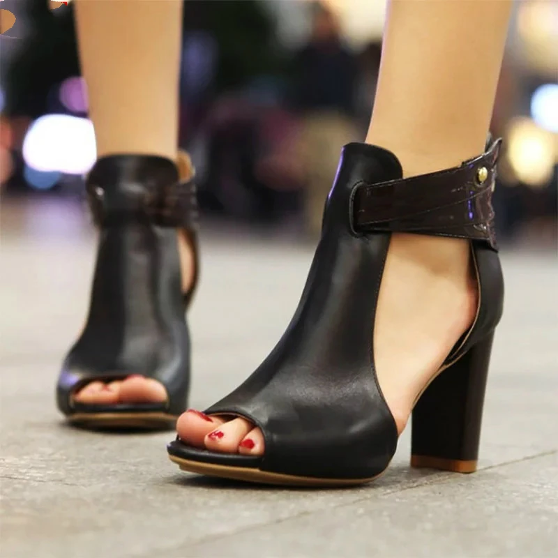 Новые женские туфли-лодочки туфли на высоком каблуке женские свадебные модельные туфли на платформе с открытым носком на высоком каблуке Босоножки женская обувь, большие размеры 34-43