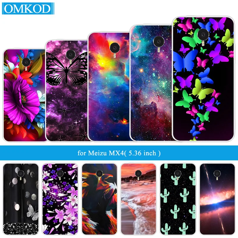 5 36 &quotдля Meizu MX4 Fundas прозрачный ТПУ силиконовый тонкий чехол для mx4 бабочка