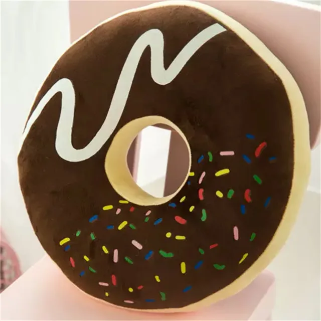 Creative Realistic Chocolate Doughnut 3D Print Pillow Sofa Cushion Lifelike Dessert Plush Dolls Kids Stuffed Plush Toys Gifts