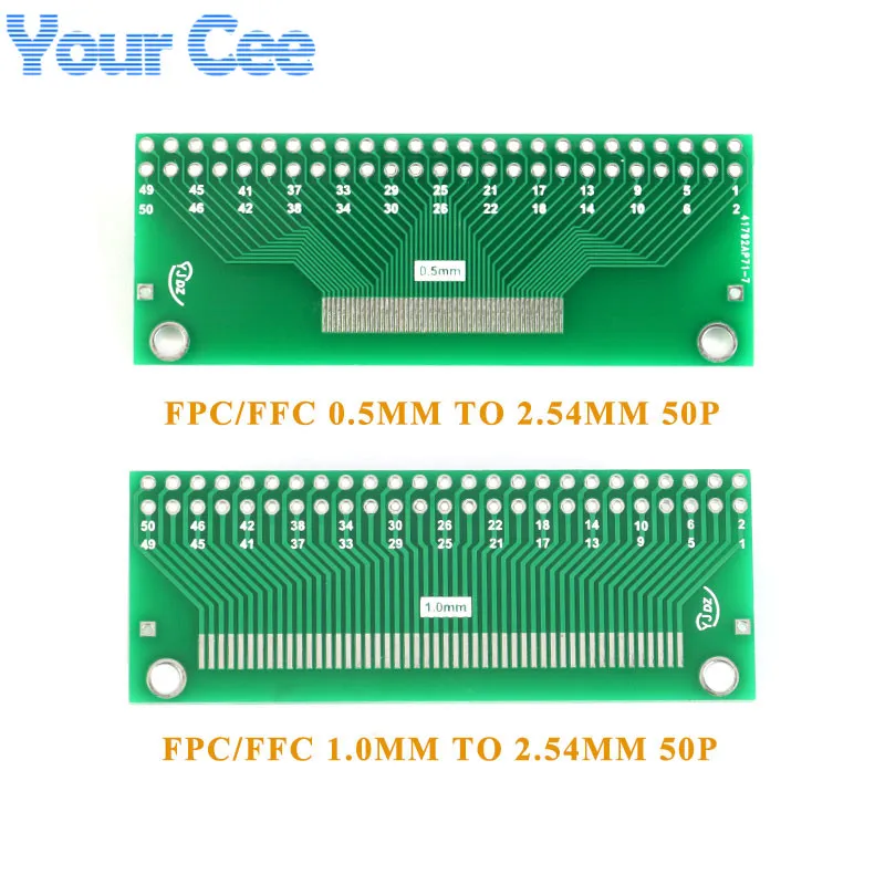 50P 0.5mm 1.0mm Adapter Converter Plate FFC FPC to DIP 2.54MM Pitch TFT LCD Socket SMD Converter PCB Board (1)