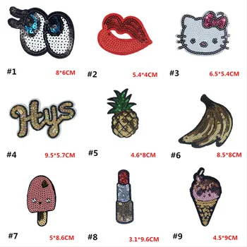 10pcs New arrival katon fruit icecreams embroidered Iron On Patches DK garment iphone Appliques