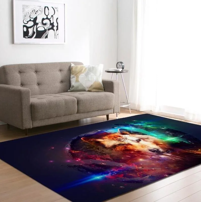3D Рисунок волка ковер для гостиной Нескользящие прямоугольные Коврики для спальни диван йога коврик Домашний Декор(7 видов стилей