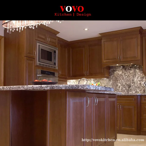 American wood kitchen with flat counterwood kitchen