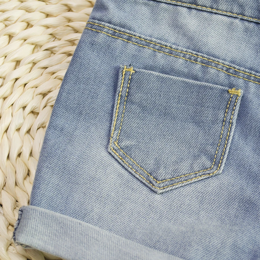 6 Newborn Baby Denim Jumpsuits Infant Boys Girls Rompers Bodysuit Jeans Shorts Toddler Kids Covered Button Patch Children Clothing