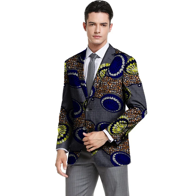 Модные африканские Для мужчин dashiki печати пиджак в африканском стиле праздничные человек блейзер для костюм Африка Для мужчин Костюмы Для