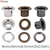 100set 8mm Metal Black Nickel Bronze Eyelets with Grommet For Leathercraft Shoe Belt DIY Scrapbook Cap Bag Tag Clothes Accessory ► Photo 1/6