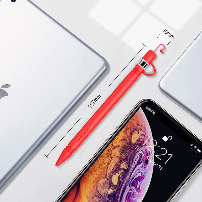 Мягкий силиконовый чехол для Apple Pencil, стилус для Apple, 360, полный защитный чехол, коннектор для iPad Pro Tablet