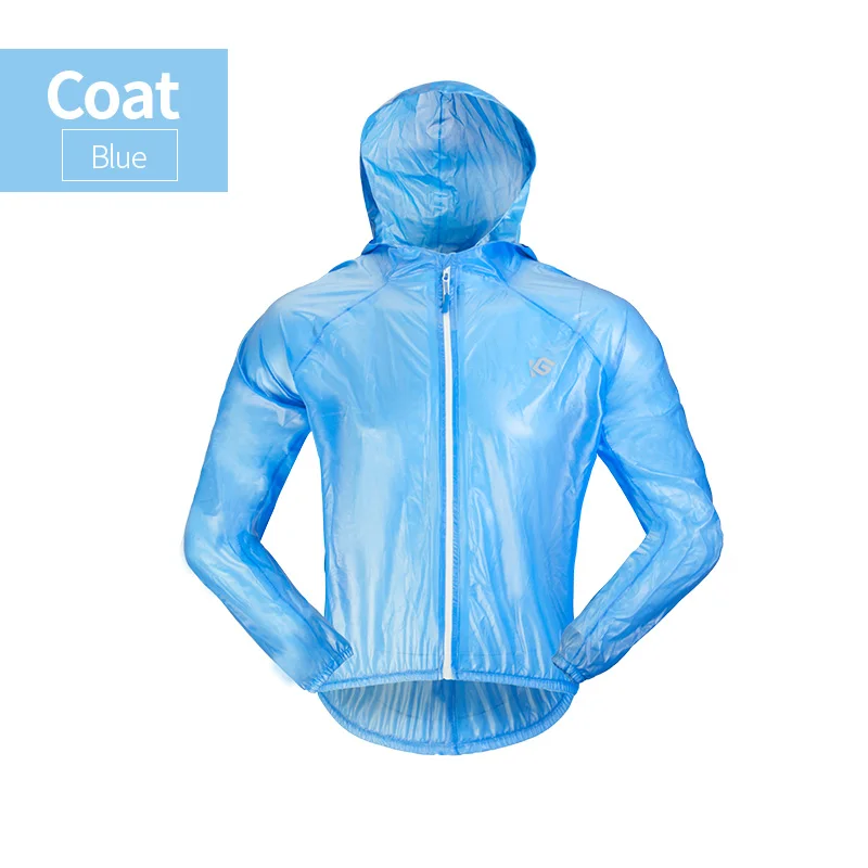 CoolChange майки для велоспорта водостойкая ветровка быстросохнущая MTB Велосипедный спорт дождевик ТПУ Multi Функция унисекс Велоспорт плащ - Цвет: coat  blue