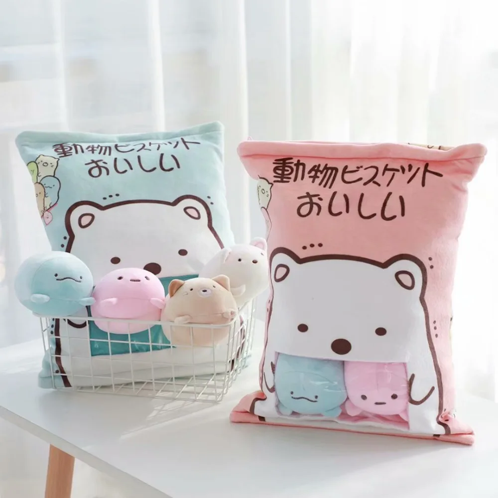 Мягкая плюшевая подушка sumikko gurashi 4 шт. полярный медведь японская анимация угол