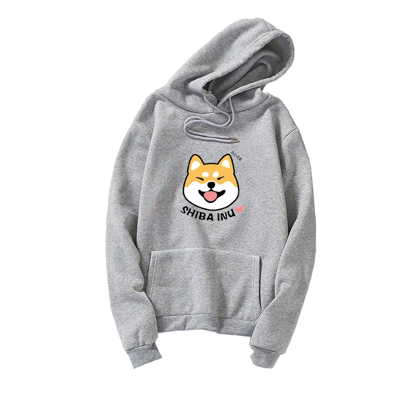 Harajuku Lovely Shiba Cartoon Print Sweatshirts Kawaii Loose Long Sleeves Fleece Tops Streetwear Casual Unisex Oversized Hoodies (2)