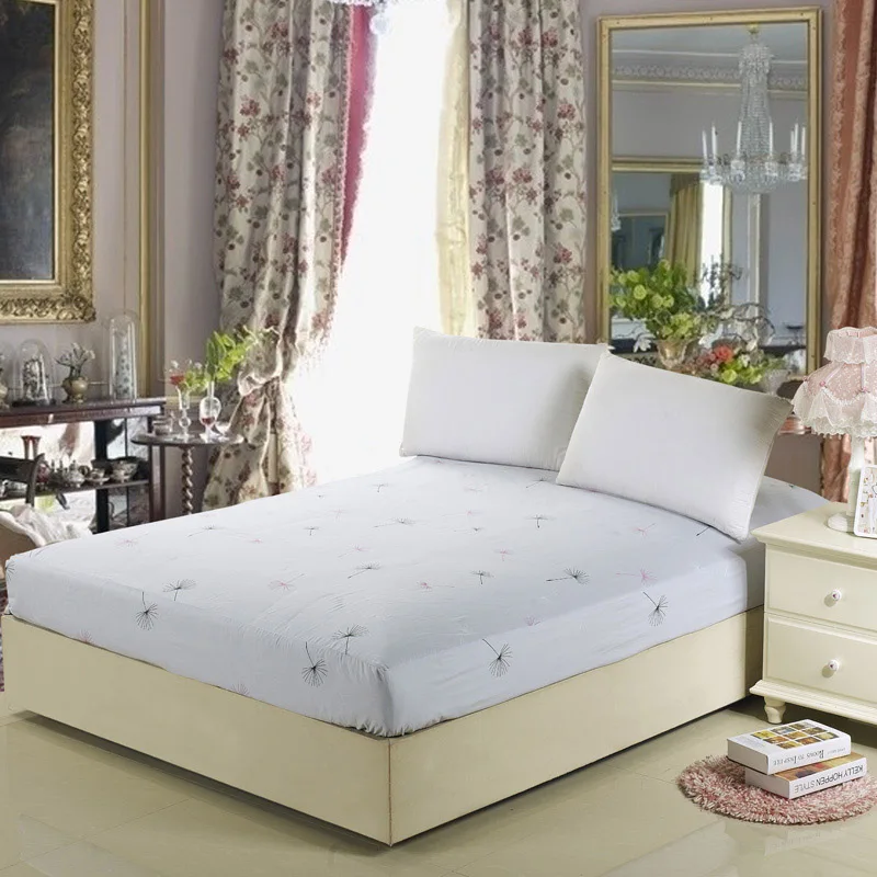 Comwarm بساطتها نمط هندسية 1 PC غطاء مرتبة 100% القطن شرشف قابل للغسل ملاءات peluche مضاءة ديكور المنزل