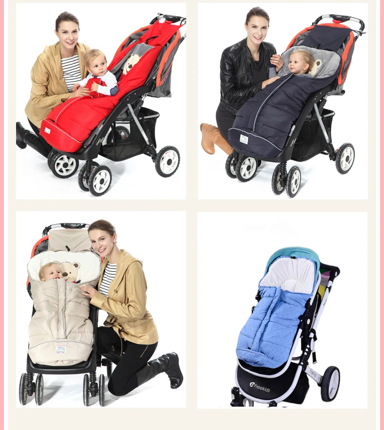 Спальный мешок для детской коляски, зимний конверт для новорожденных, плотный теплый детский кокон для детской коляски, ветрозащитные спальные мешки