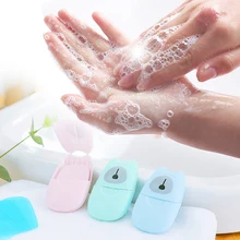 50 шт. открытый мыло в мини-формате бумага Ручная стирка для ванной чистый Ароматические кусковое листовое одноразовые Boxe мыло портативный мини бумажное мыло TSLM1