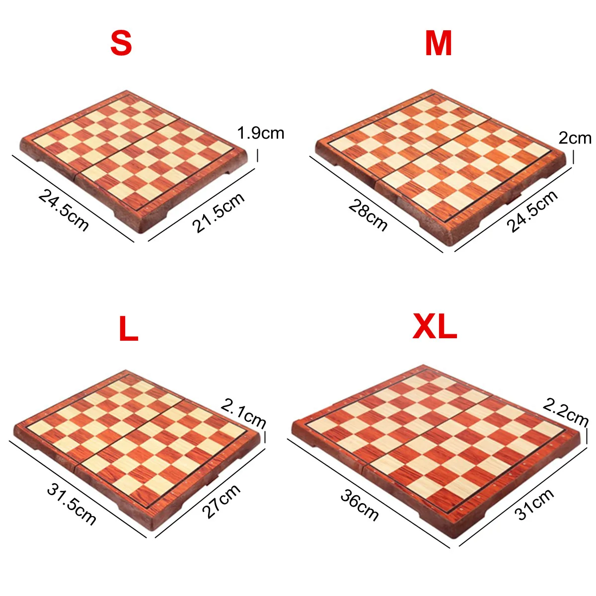 4 размера деревянные шахматные игры, складные магнитные складные доски, современный набор, забавные Семейные настольные игры, подарки с сумкой для хранения