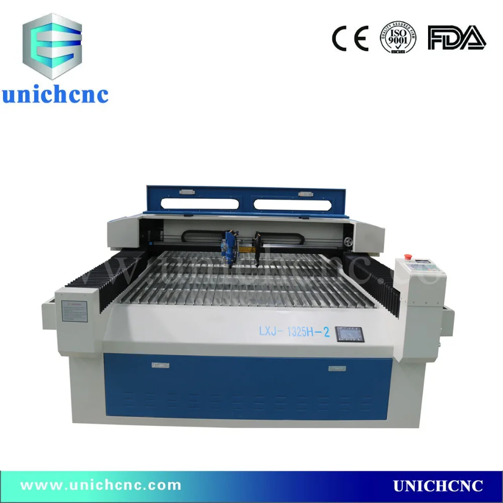 UNICHCNC Dual heads stainless steel wood laser cutting machinewood