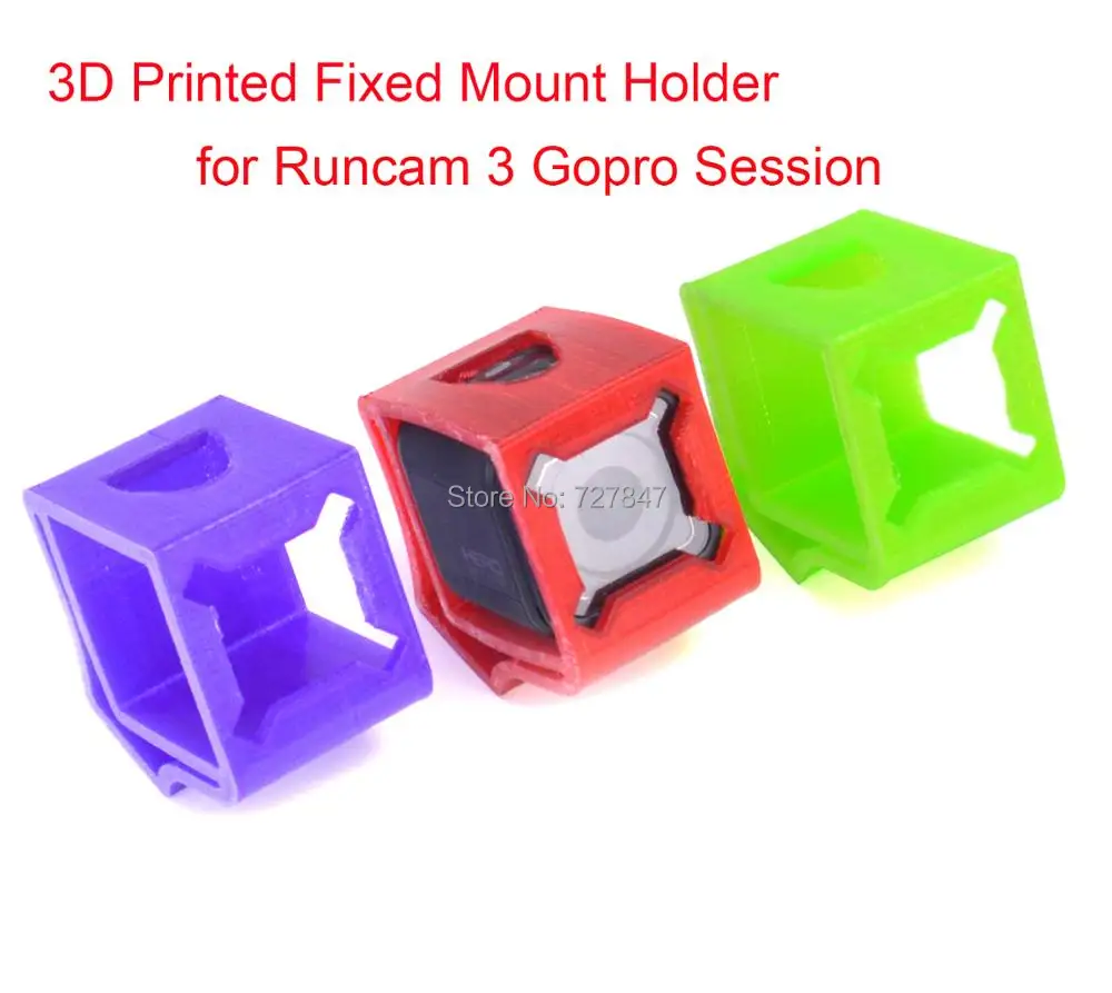 

Ultralight 3D Printed cases 30Degree Fixed Mount Holder for Runcam3s Gopro Session Wizard X220s Camera seat bracket