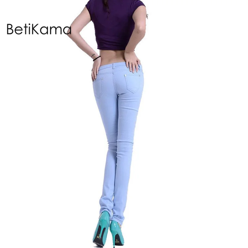 BetiKama/Новинка 2019 года летние тонкие джинсовые штаны ярких цветов женские