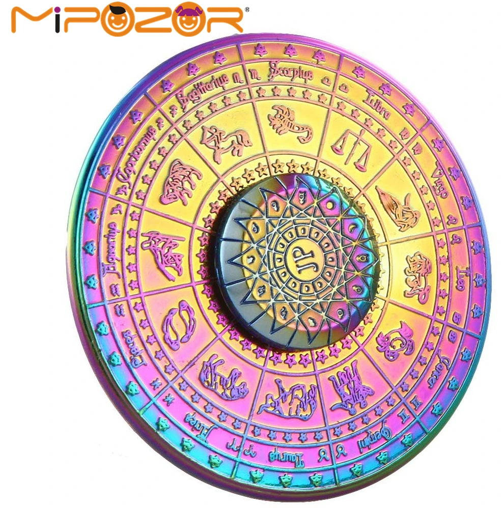 

MIPOZOR Rainbow Constellation Alloy Metal Hand Fidget Spinner Kids Adults Focus Toy Finger Gyro EDC Finger Stress Children Gift