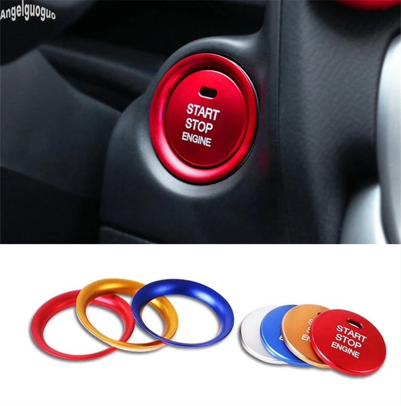 For Mazda Axela CX-4 CX-5 ATENZA Colors Car Engine Start Stop Ring Keyless Start System Button Decoration Covers Car styling