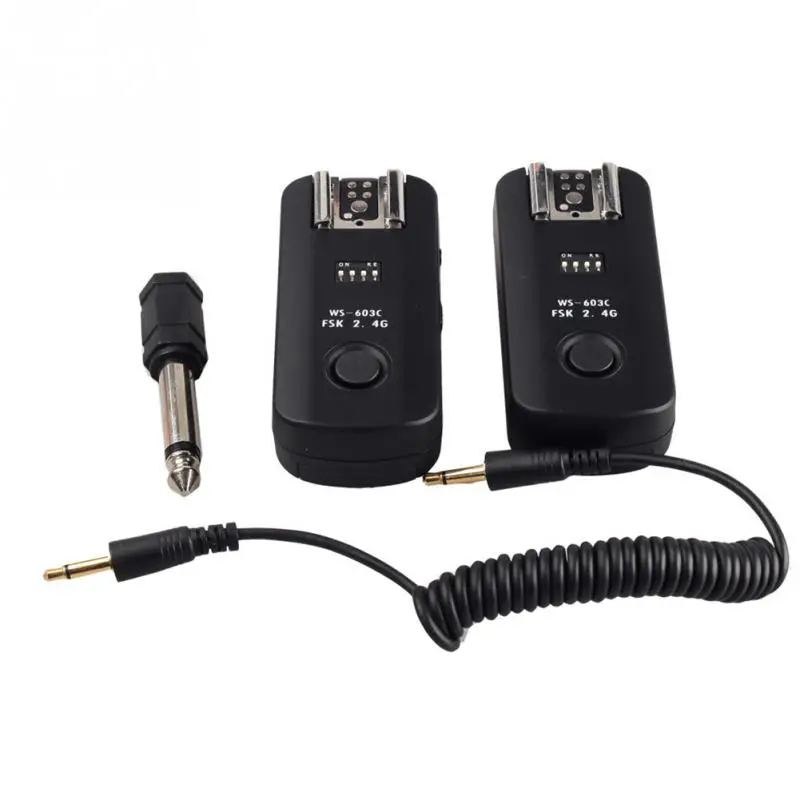

2pcs WS-603C 2.4Ghz 16 Channels Wireless Flash Trigger Synchronized Shutter Release Remote Control Transceiver for Canon