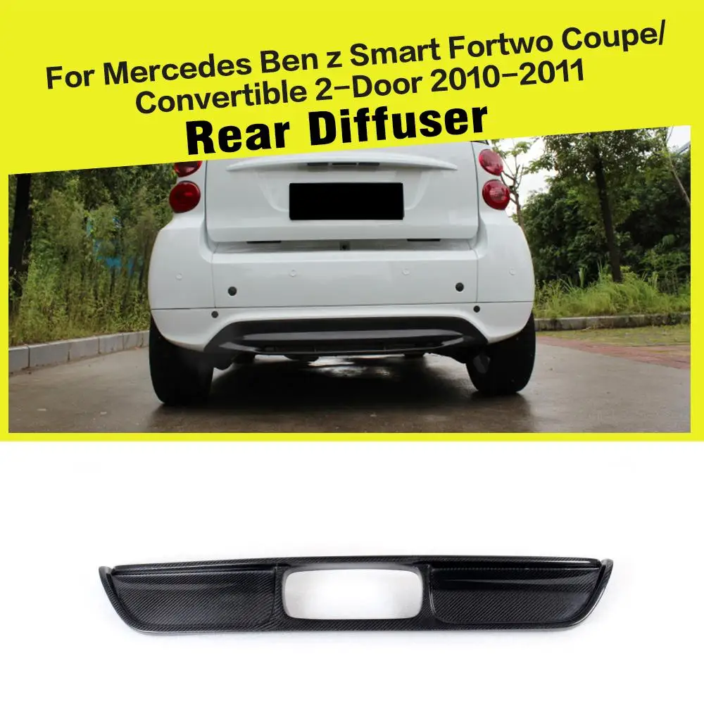 

Car-Styling Carbon Fiber Rear Bumper Diffuser Lip for Smart Fortwo 2-Door 2010-2011
