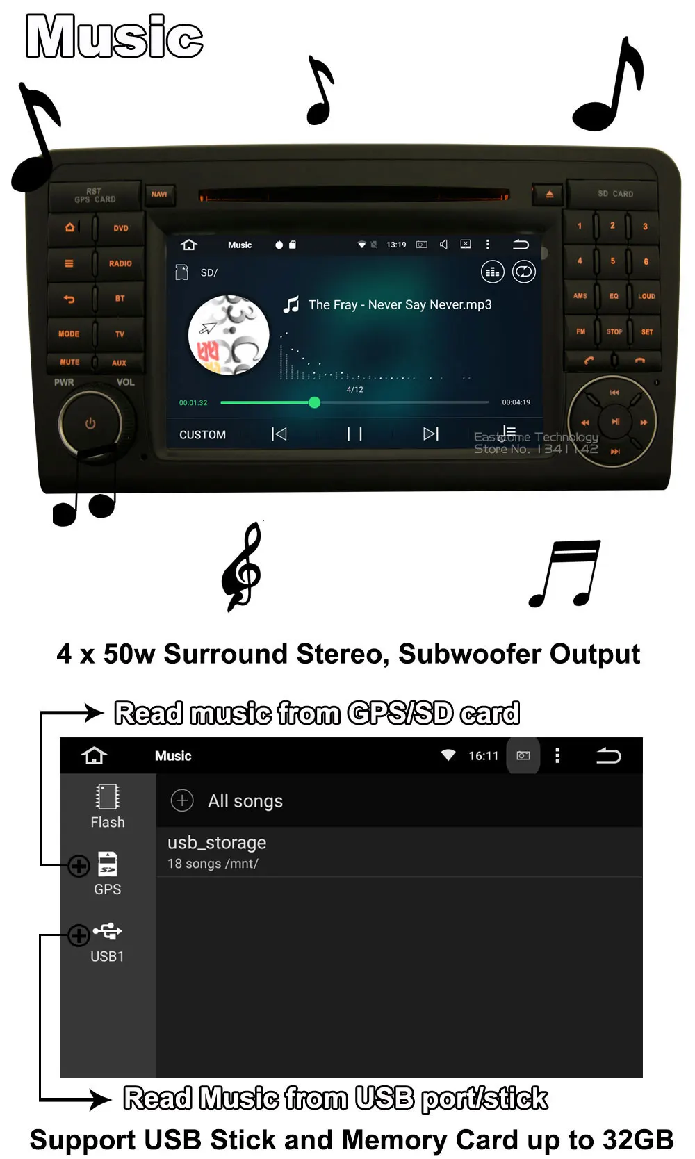 Cheap Octa Core 8 Core Android 6.0 Car DVD Player For Benz ML CLASS W164(2005-2012) ML300 ML320 ML350 ML450 ML500 ML63 With Radio GPS 17