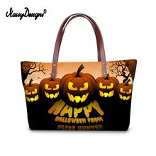 Счастливый Хэллоуин Тыква принт Для женщин сумки Сумки большие сумки для Для женщин девочек Bolso Mujer Топ-ручка сумка dropshipp