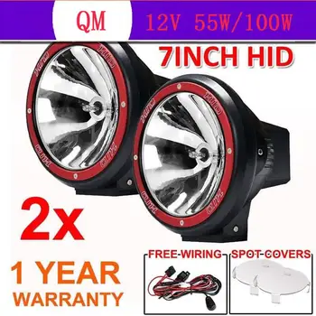 

12V Super Bright Spot Light Off Road Work Lamp Outdoor Night Light 2pcs 7 inch 100W Driving Lights HID XENON