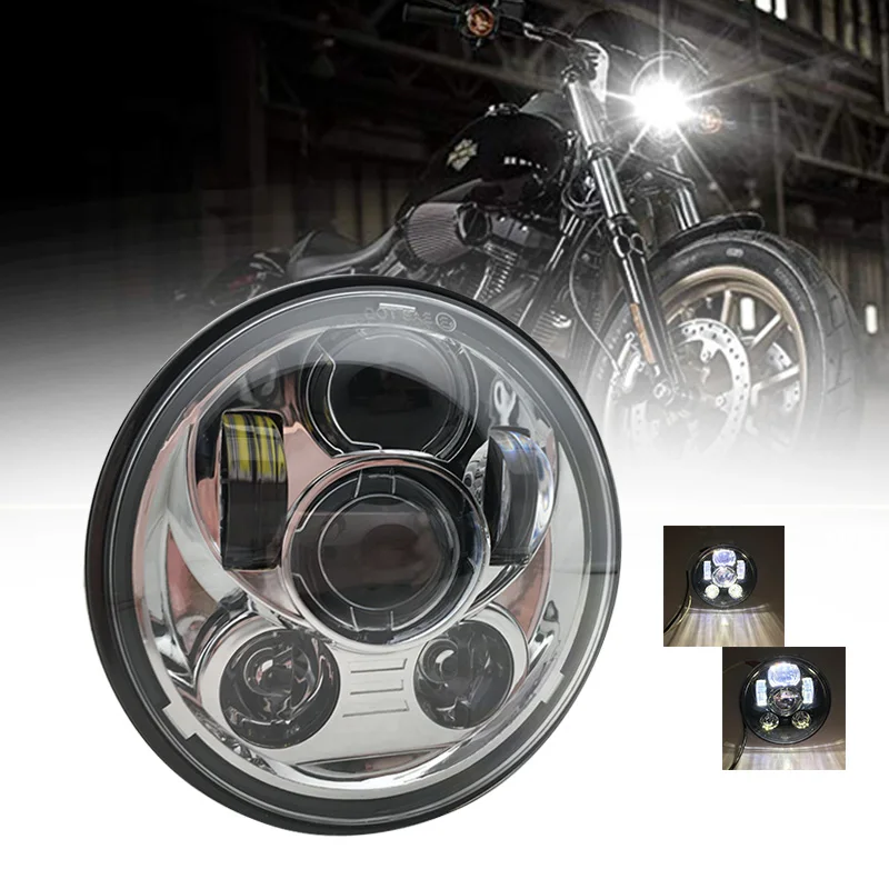 5,75 дюймов светодиодный проектор 45 Вт фара с белыми огнями для Honda Shadow Aero Phantom VLX 600 750
