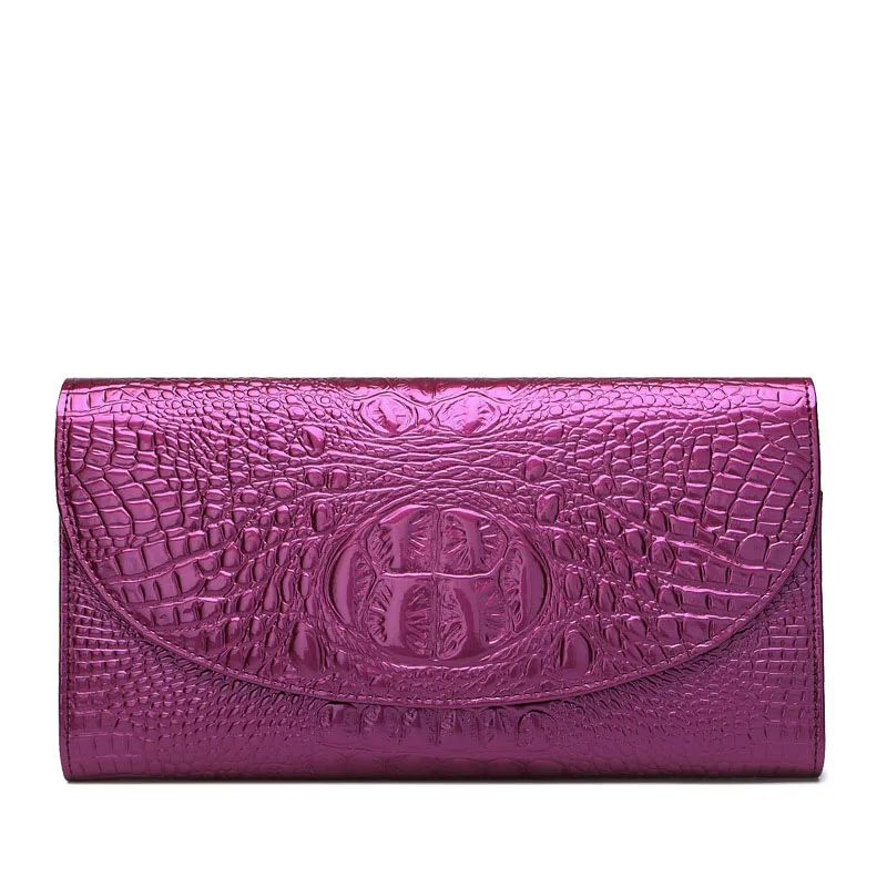 

Women's new crocodile pattern handbags Cross-section multi-colored leather handbags Layered leather shoulder bag