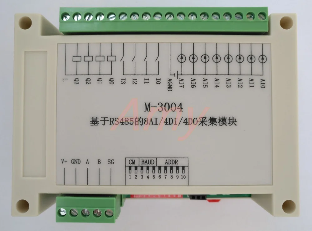 M-3004: RS485 основе 8AI/4DI/4DO модуль сбора (гибрид)