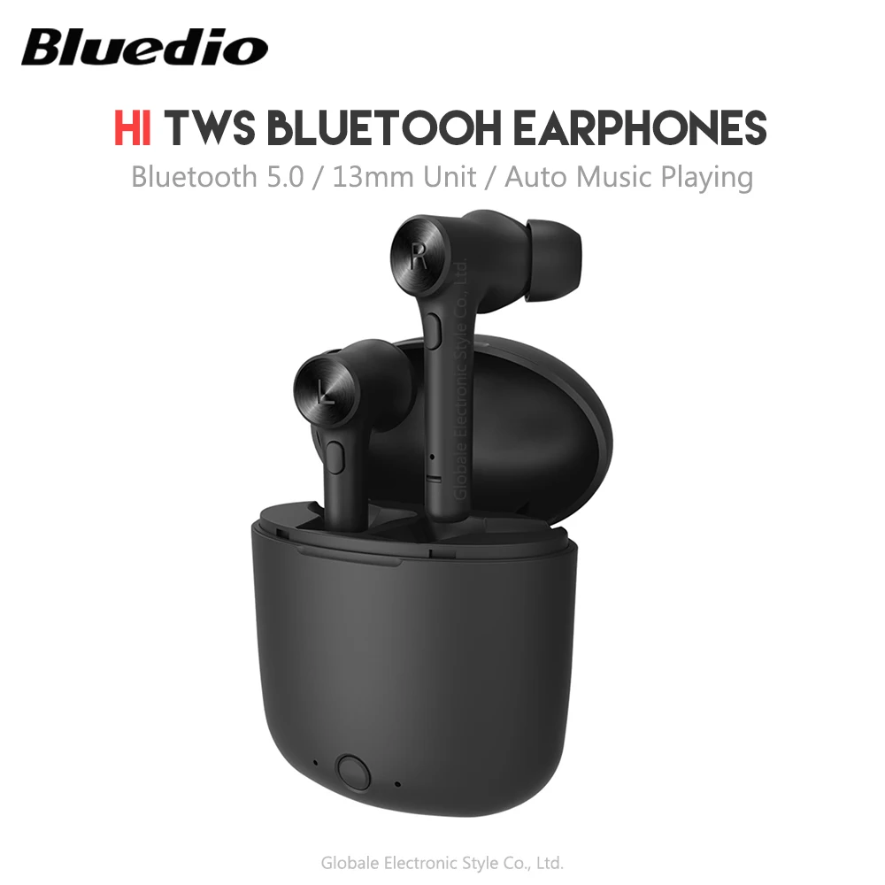 Дешево Оригинальные беспроводные наушники Bluedio Hi TWS с Bluetooth, 5,0 стерео звук, наушники вкладыши с зарядным устройством для спорта
