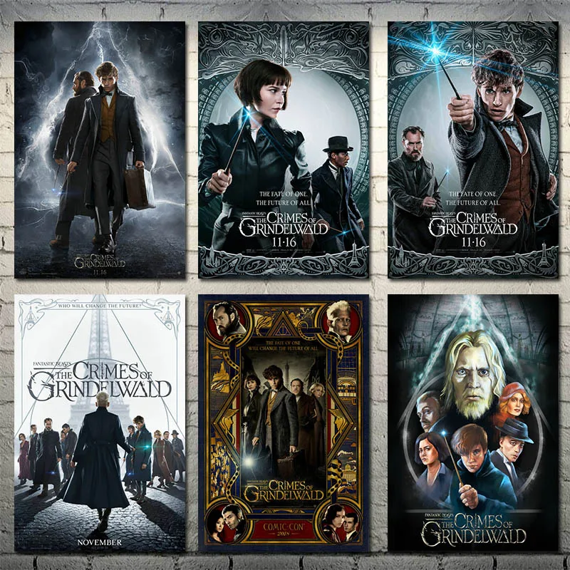 Плакат на шелковом холсте с изображением фантастических зверей The Generation of grindelberg