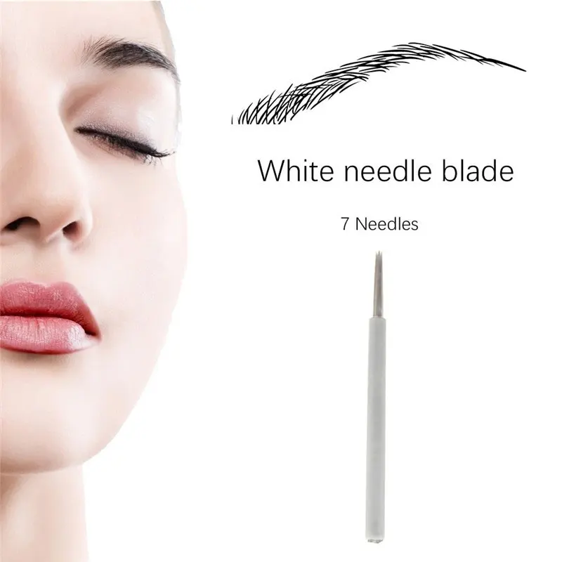 1PCS Permanent Eyebrow Tattoo Curved Blade Round 7 Needles Make Up