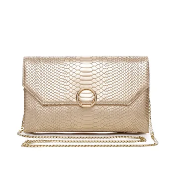 

Lavimos Women Clutch Bags Vintage Leather Crocodile Pattern Envelope Shoulder Ladies Messenger Handbag Day Clutch Bag For Autumn