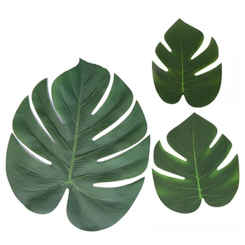 

Artificial Fake Monstera Palm Leaves Leaf-shaped Green Plants Wedding DIY Decoration Cheap Flowers Arrangement Plant Leaf