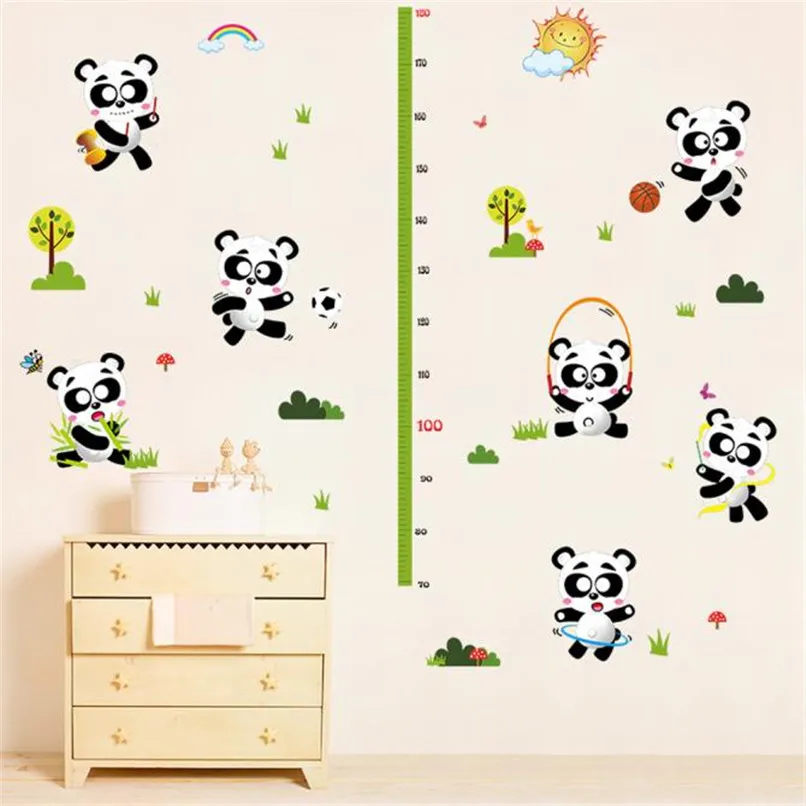 

3D Panda Wall Stickers Romance Decoration Wall Poster Home Decor DIY For Kids Rooms Wholesales Free Shipping RJL12 #3T5