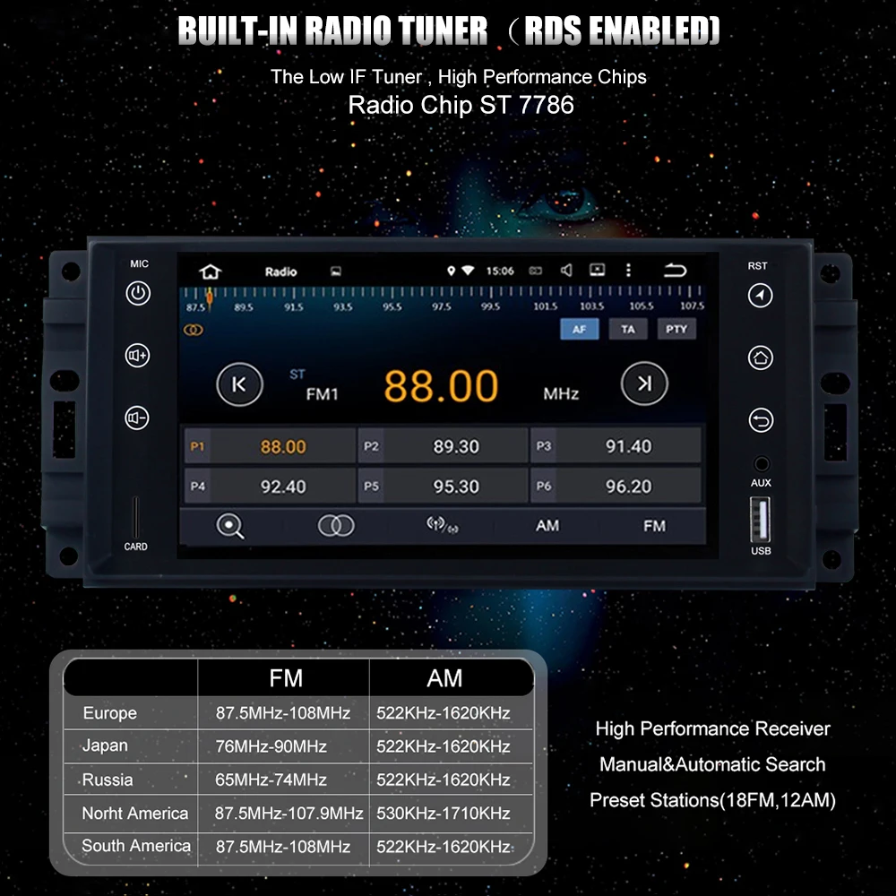 Cheap Dasaita 7" Android 8.1 Car GPS Player Navi for Jeep Chrysler Dodge with 2G+16G Quad Core NO DVD Radio Multimedia 4G 10
