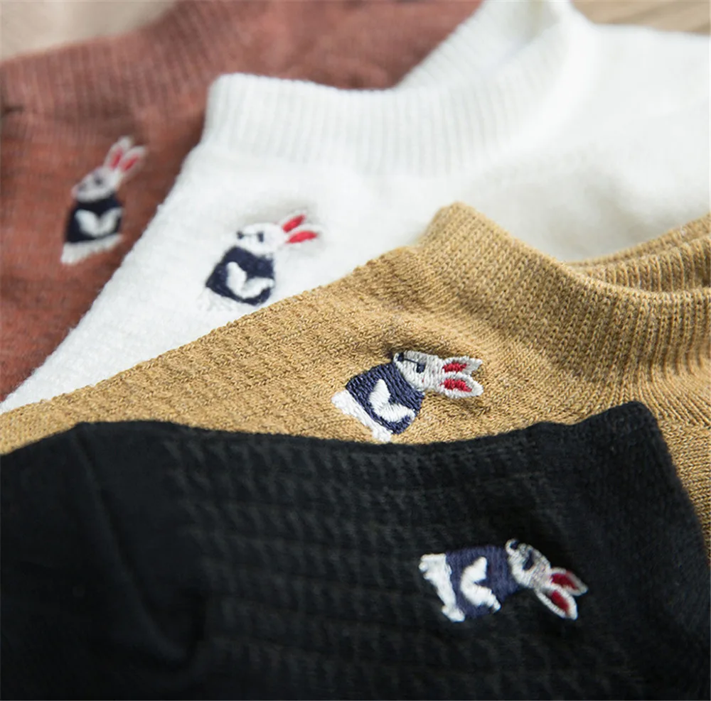 2019 Woman summer embroidery funny boat socks cartoon breathable wicking comfortable socks sports casual fitness socks 40M22 (9)