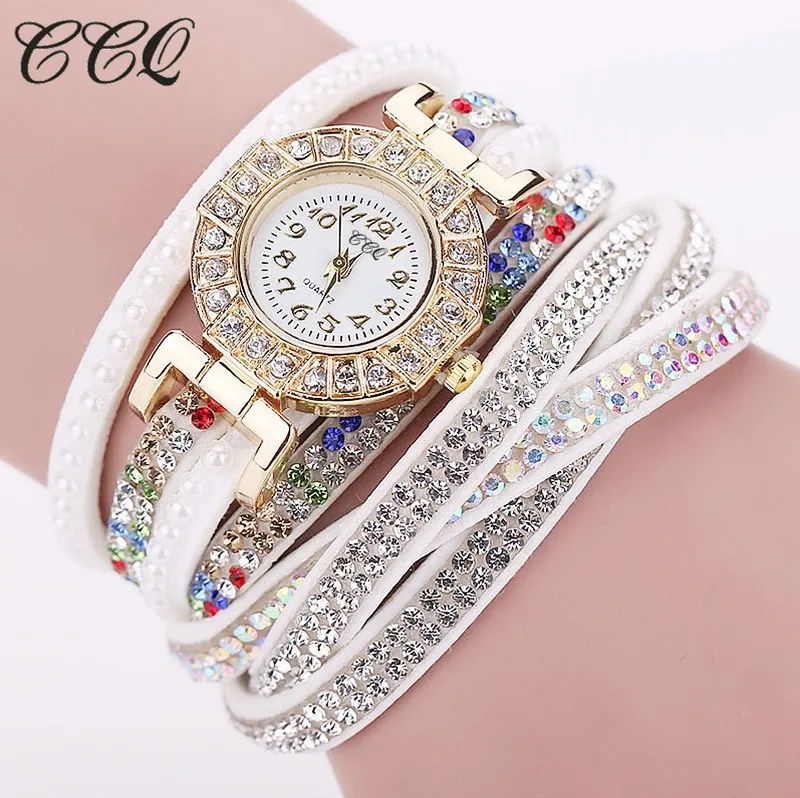 

CCQ Brand Women Leather Bracelet Wristwatch Dress Watches Fashion Casual Quartz Watches