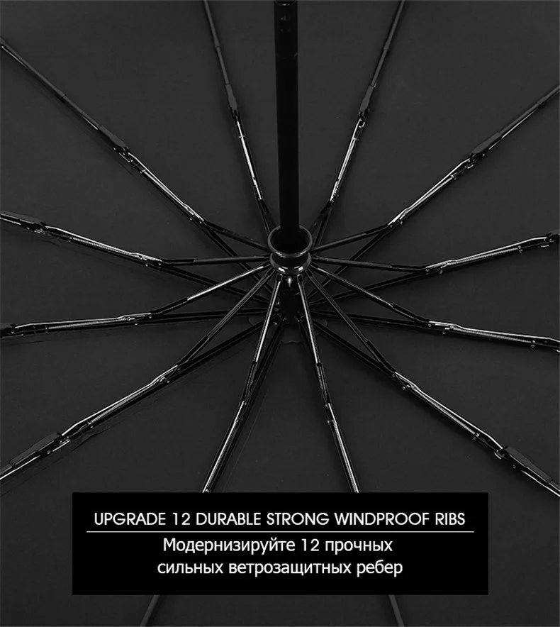 Сильный Ветрозащитный складной автоматический зонтик для мужчин, дождя, женщин, большой 12K бизнес подарок, портативные зонты с длинной ручкой