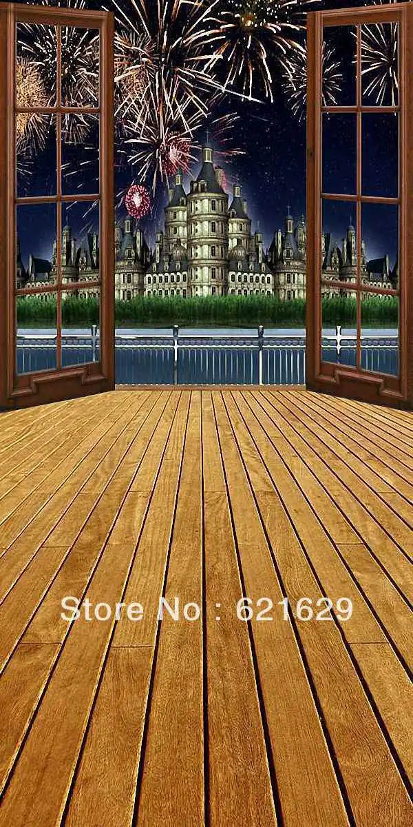 

Beautiful fireworks 10'x20' CP Computer-painted Scenic Photography Background Photo Studio Backdrop ZJZ-034