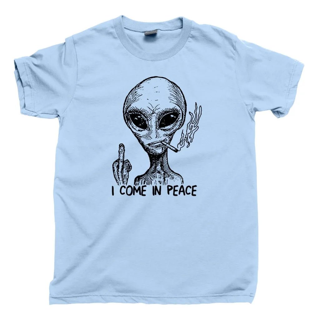 Мужская футболка с космосом Alien I Come In Peace инопланетным НЛО районом 51 roswel одежда