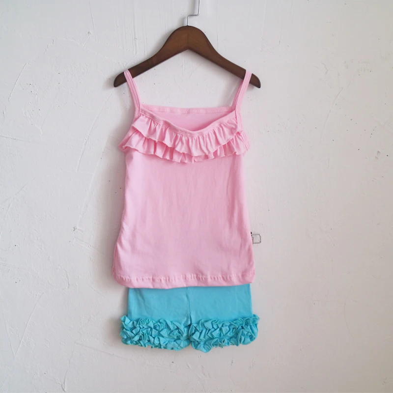 girls set infant baby summer beach icing dress tanks pink set girl