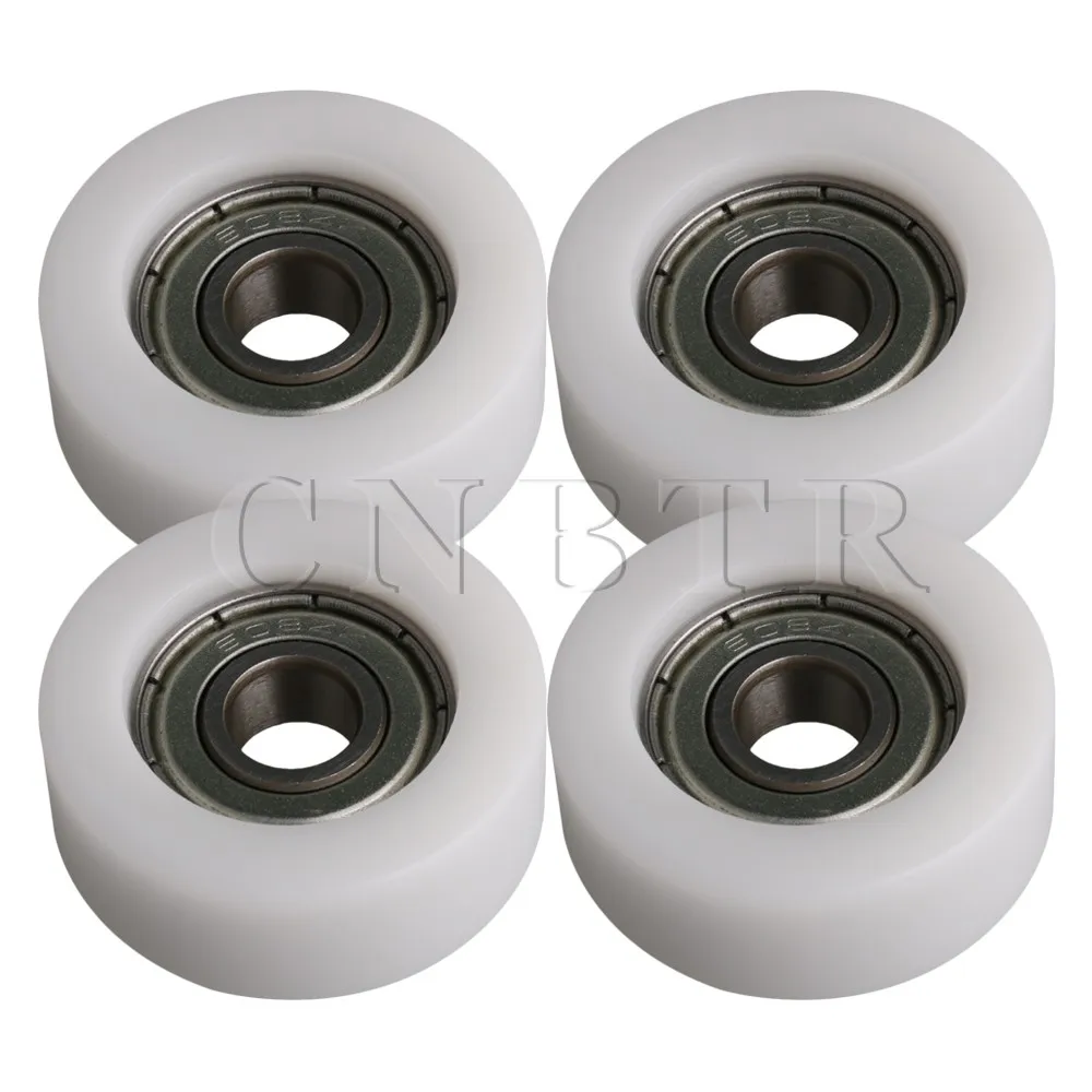 4x CNBTR 332x8x12MM White 608ZZ Bearing Flat Plastic Coated Groove Ball