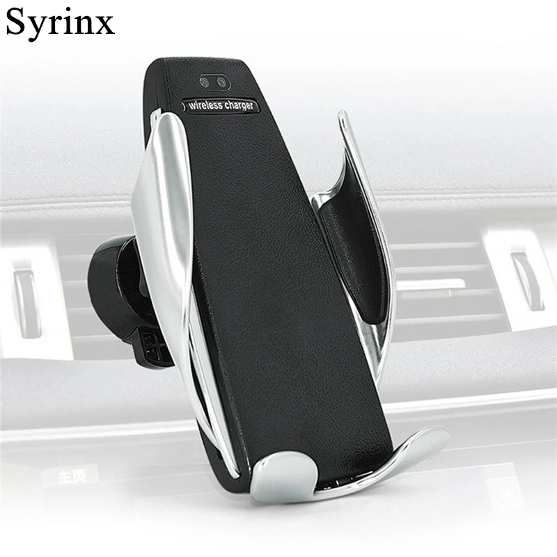 

Syrinx Automatic Clamping Wireless Car Charger For iphone XS Android Air Vent Phone Holder Charging Mount Bracket Stand Support